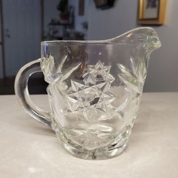 Anchor Hocking Early American Prescut Glass EAPC Clear Creamer - Picture 2 of 9